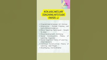 NTA UGC NET/JRF/PHD| PAPER 1| TEACHING APTITUDE| CONCEPTS + AUTHORS| HR  BOARD| BY NANDINI SHUKLA|
