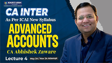 Demo Lec 4 | CA inter Advance Accounting For May 24 Attempt | CA Abhishek Zaware  #cainter