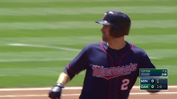 MIN@OAK: Dozier belts a leadoff homer to left-center