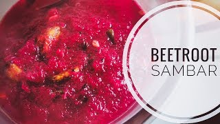 How to make Beetroot sambar l Udupi style easy recipe in Tamil | தமிழ் | #HicandToo