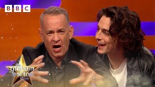 Tom Hanks puts Timothée Chalamet in his place | The Graham Norton Show - BBC image