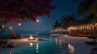 A Little Peace by the Sea 🌊 Warm Campfire & Gentle Waves for Deep Sleep Tonight