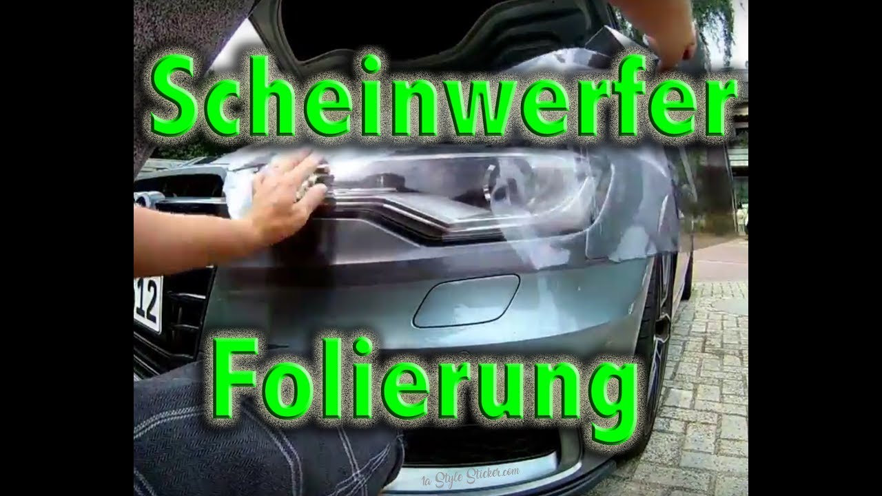 Auto Scheinwerfer Tönen Tönungsfolie für Rückleuchten und Scheinwerfer  Folierung Anleitung Video 