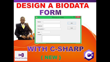 Designing Biodata Windows App in C#