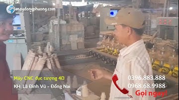 Máy đục tượng gỗ CNC tại nhà khách ở Đồng Nai | Máy CNC 4 trục đa năng
