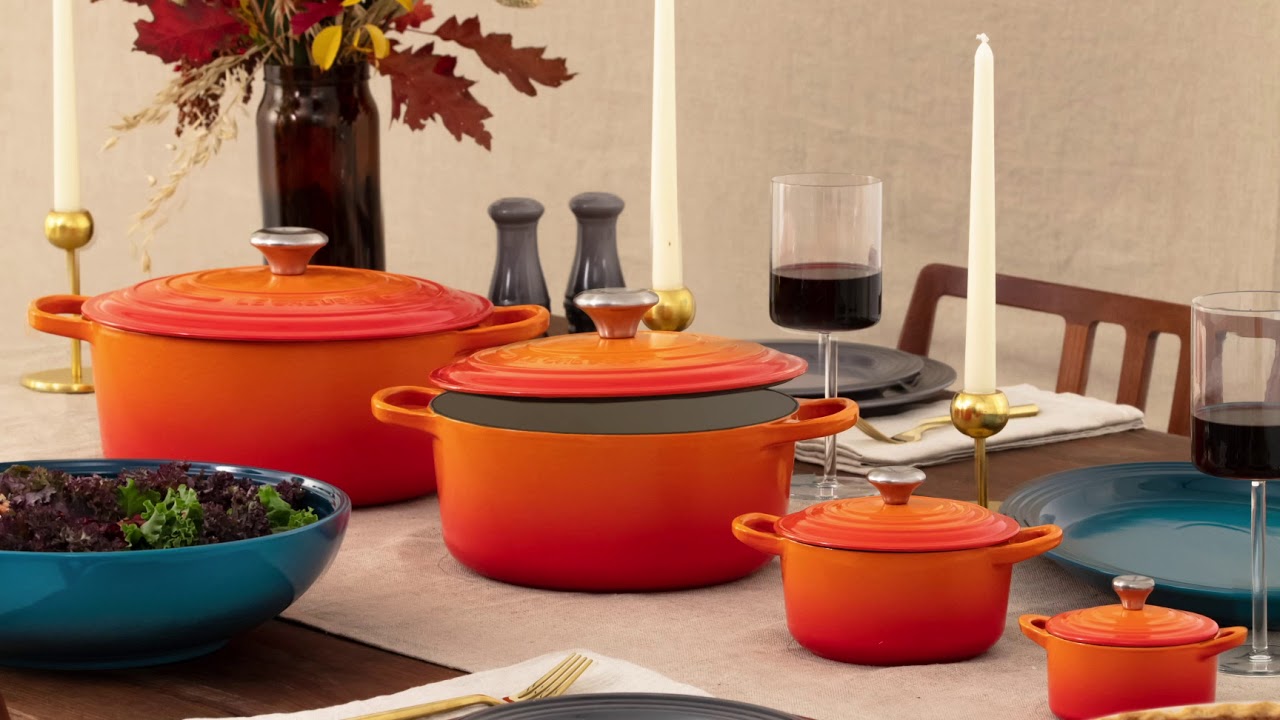 Le Creuset Signature 7.25-Qt. Round Flame Orange Enameled Cast