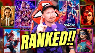 All 36 MCU Movies and Shows Ranked! (W/ Thor Love & Thunder + Ms Marvel)