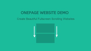 OnePage Website Demo with Scrolling Animation