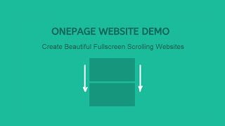 OnePage Website Demo with Scrolling Animation