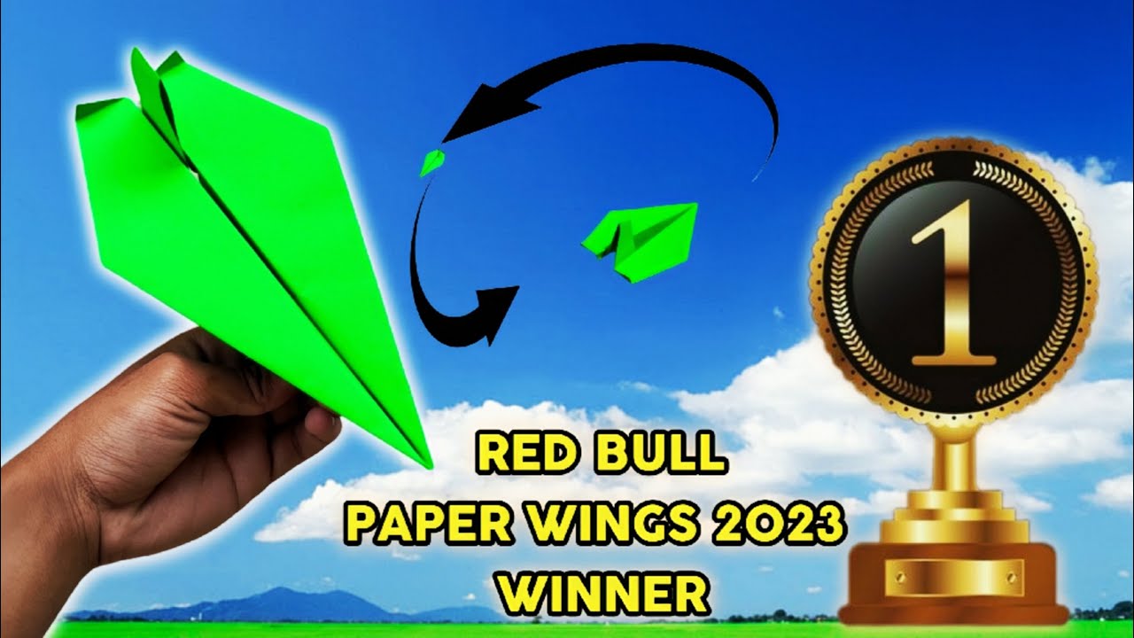 Red Bull Paper Wings 2023 Winner: Easy Boomerang Paper Airplane ...