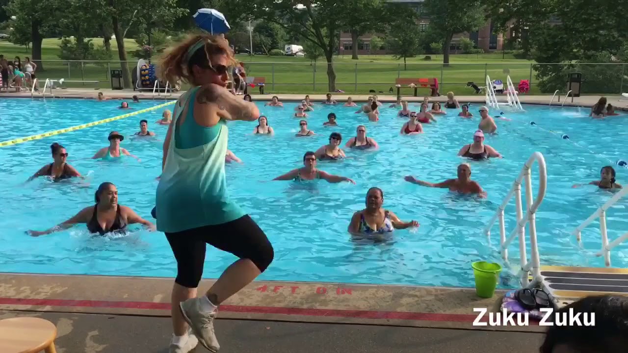 Aqua Zumba salsa Zuku Zuku for demonstration purposes only