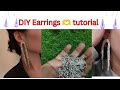 DIY Rhinestone Earrings at home 😍 #creativezainaz #diycrafts #jewelrymaking #necklace#earrings
