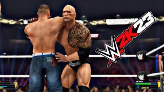 WWE 2K23 - John Cena vs The Rock Full Match on Survivor Series - WWE 2K23 GAMEPLAY
