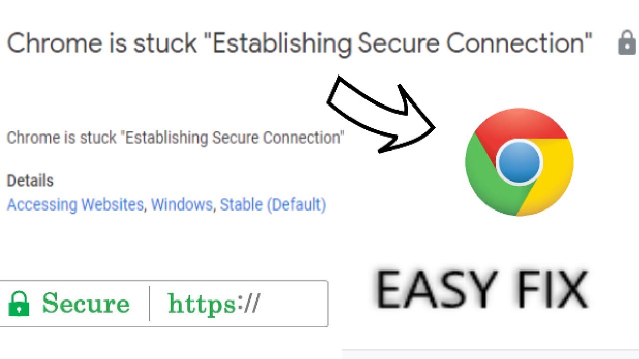 Cannot establish connection. Connection is secure Chrome.