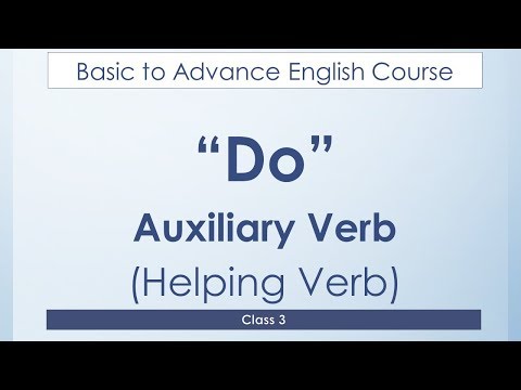 How to use Do as a Auxiliary Verb in English in Present, Past.