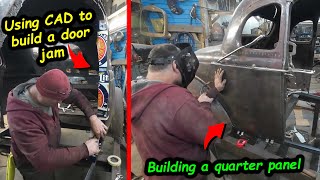 Rebuilding the door jam and attempting to build a quarter panel on the 1935 Dodge Coupe