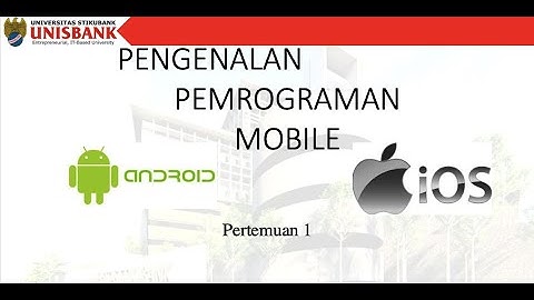 Pemrograman Mobile Pertemuan 1