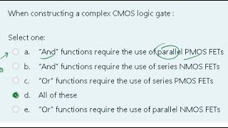 When constructing a complex CMOS logic gate : ...  | CMOS and Digital VLSI Design