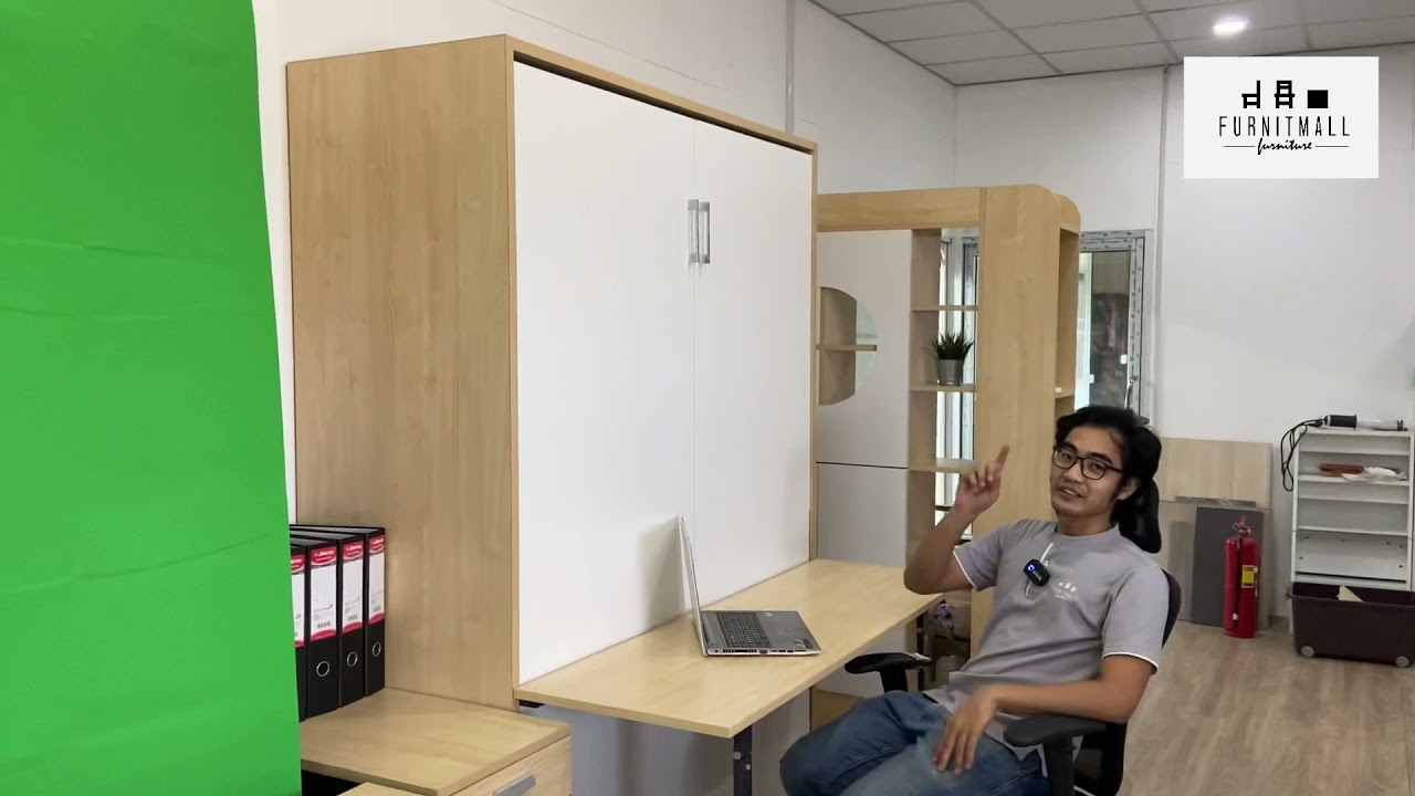Wallbed เตียงพับพร้อมโต๊ะทำงาน
