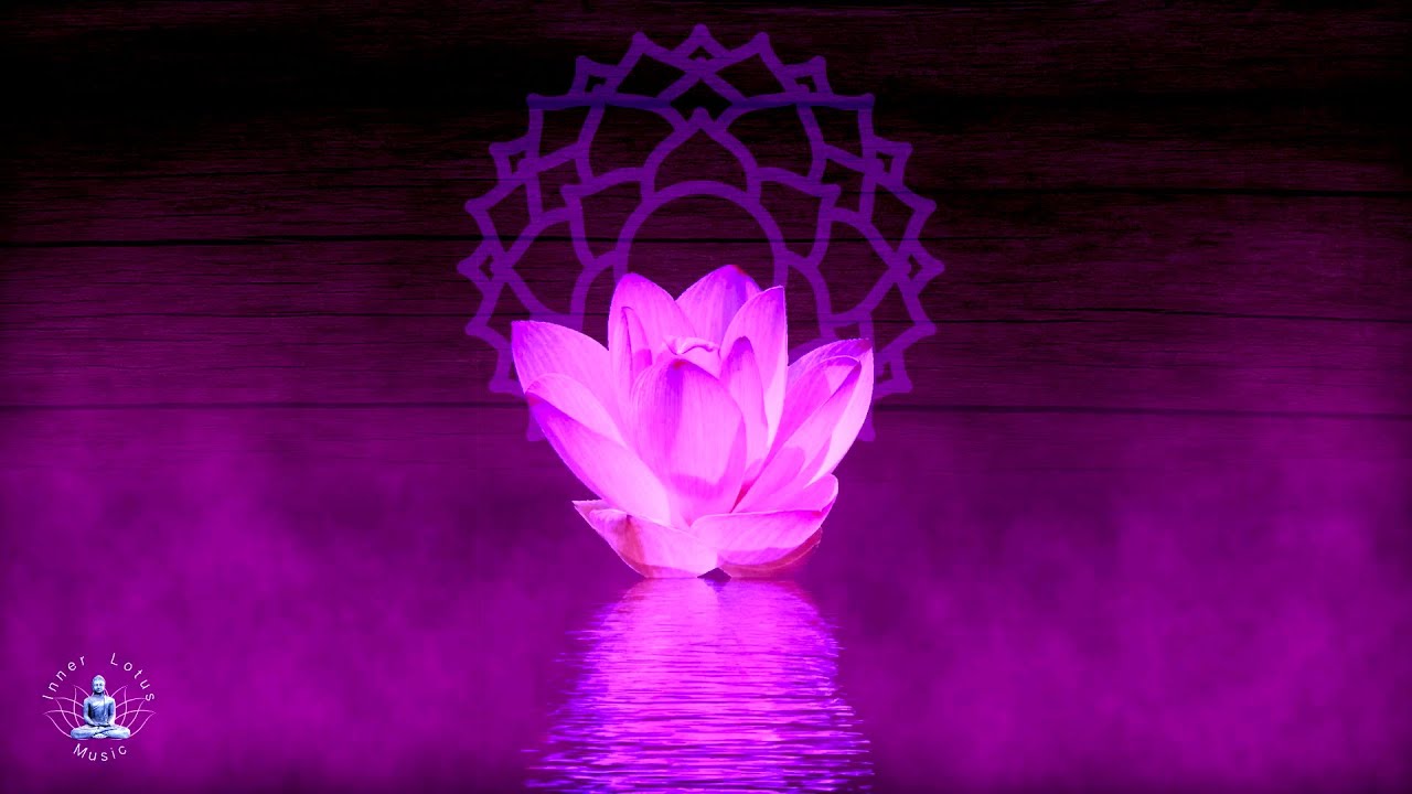 Crown Chakra Peaceful Healing Meditation Music   Crystal Singing Bowl      Flute   Water   - Series