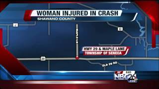 Woman Injured in Shawano County Crash