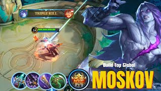 Legendary ! Moskov Gameplay ! Moskov High critical DMG ! Top Global Moskov Build & Emblem 2024 #mlbb