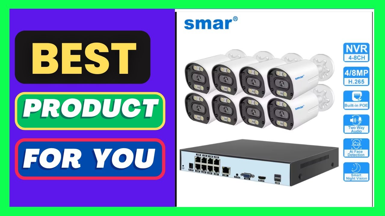 Smar 4K 8MP POE Security Camera System 8CH P2P Video Surveillance