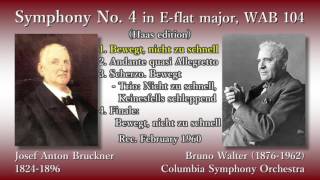 Bruckner: Symphony No. 4, Walter & ColumbiaSO (1960) ブルックナー