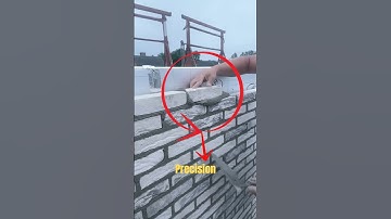Perfect Brick Wall Construction – Professional Masonry Technique Using Trowel and Mortar.