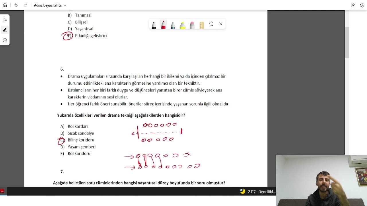 DRAMA DERSİ SORU ÇÖZÜMÜ/ okul öncesi- sınıf öabt