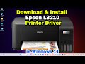 Epson L5290 printer with driver installation process on a computer