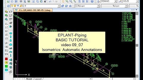 EPLANT-Piping Basic Tutorial: Isometric - Automatic Annotation (pde_09_07)
