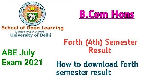 How To Download Sol 4th semester Result l 4th Sem. Result Declared 2021 l #Gopalsharmashow..