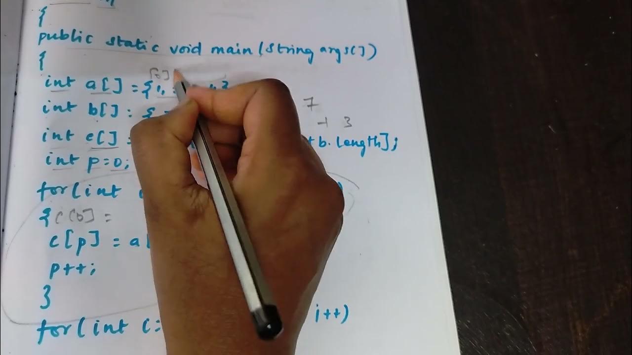 Java program to merge 2 arrays in Tamil| Java interview programs in ...