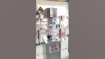 Semi automatic bottom metal lid seaming machine, manual big container closing machine
