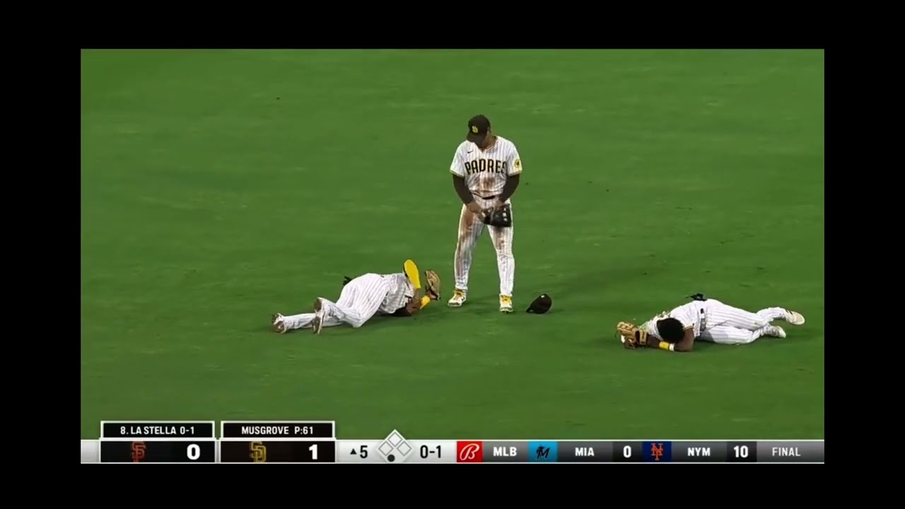 Jurickson Profar stretchered off after scary collision with CJ abrams Knee to the face Padres Giants