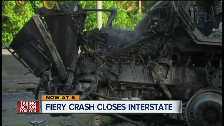 One lane on southbound I-75 in Pasco County open after fiery crash