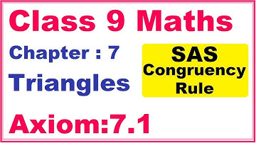 Axiom:7.1 (SAS Congruence Rule) Chapter:7 Triangles | Ncert Maths Class 9