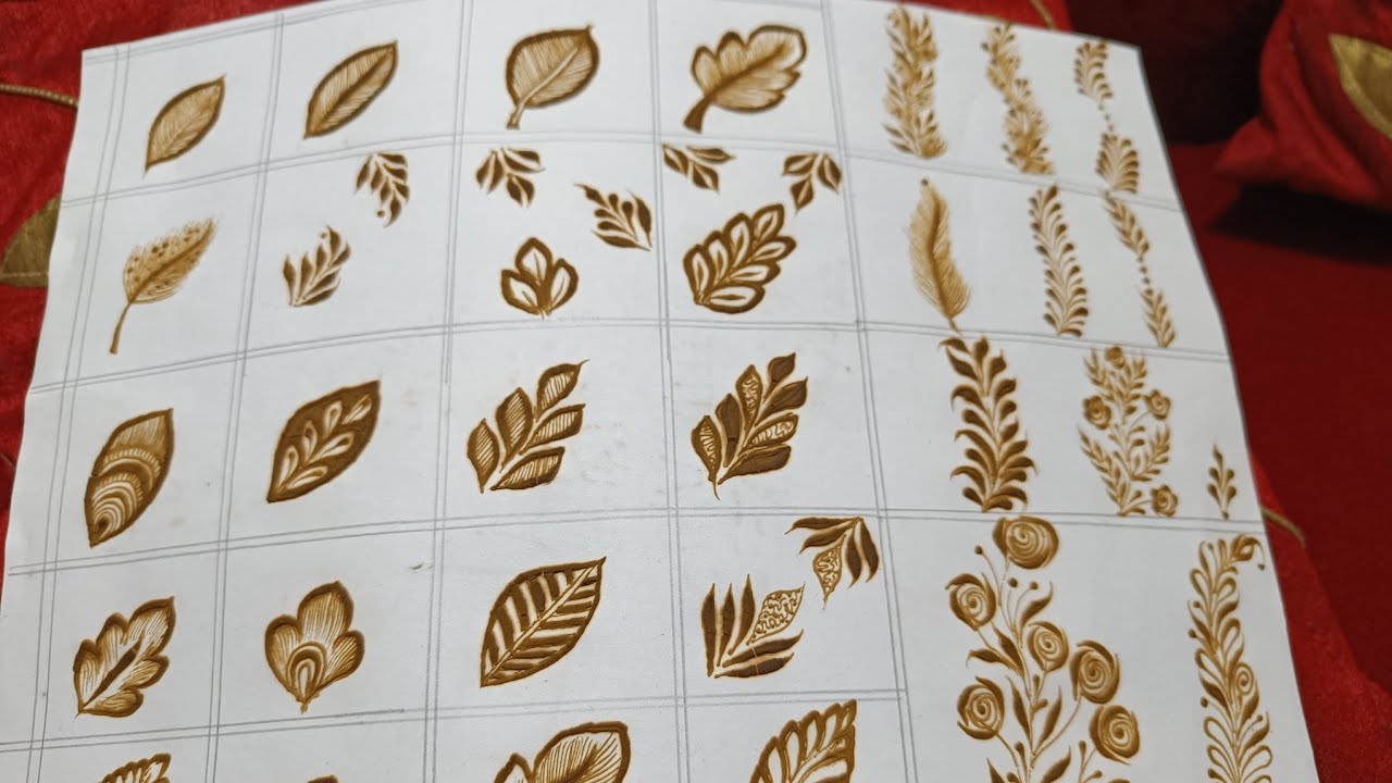 Types of Henna Leaves 🌿 || @rehnuma_mehendi_art 