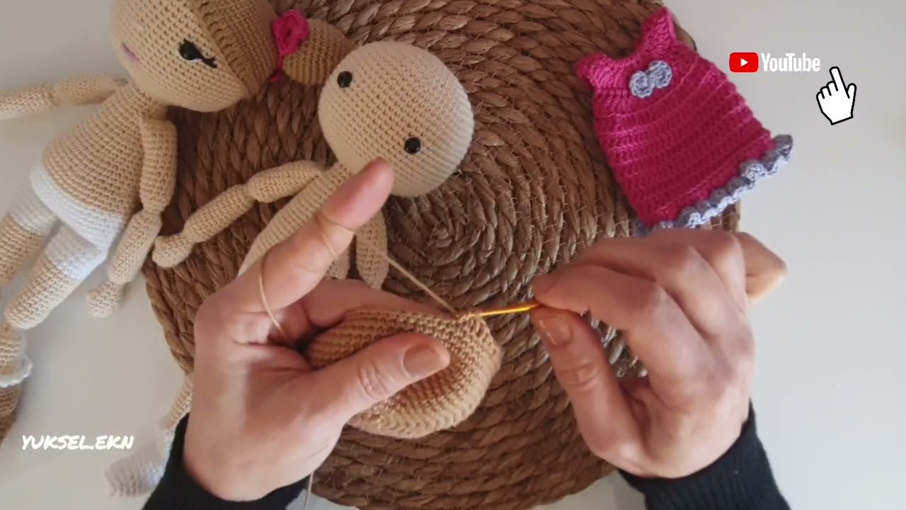 AMİGURUMİ EKLEMLİ BEBEK SAÇ TARİFİ 🙍‍♀️🙍‍♀️🙍‍♀️