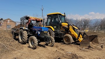 New Jcb Backhoe Machine Soil LoadingTractor Eicher Swaraj Sonalika Sikandar || #jcb #tractor #funny