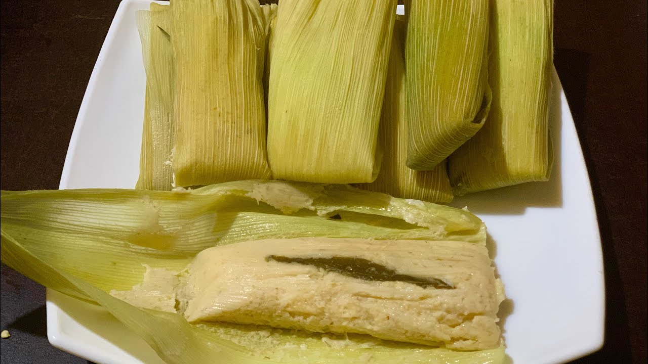 Tamales de elote con queso, mantequilla y chile verde.? / Cocinando A la  Periqué - YouTube