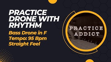 Practice Drone with Rhythm in F, Straight, 95 BPM