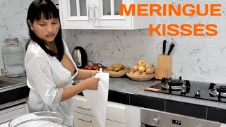 How To Make Meringue Kisses Wearing Open Dressing Gown Sexy Lingerie No Bra