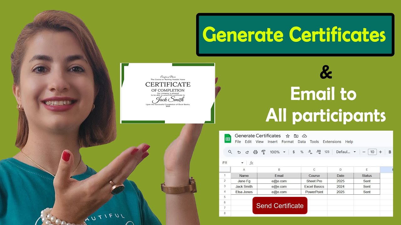How to Auto Generate Certificates from Google sheets & Email to All ...