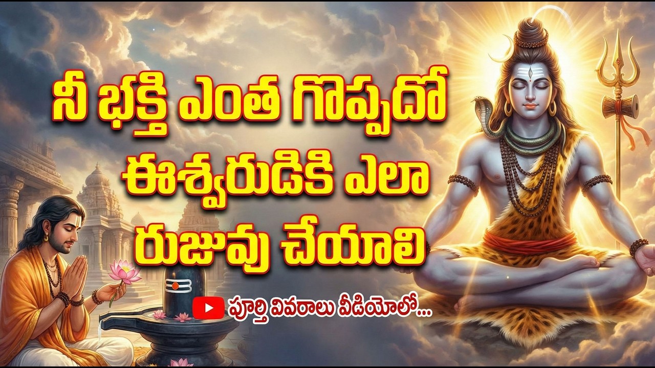 #నీ భక్తి ఎంత గొప్పదో ఈశ్వరుడికి ఎలా రుజువు చేయాలి#chaganti #devotional #honeydevotionalthoughts