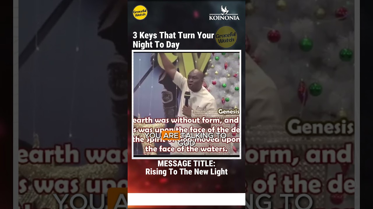 3 Keys That Turn Your Night To Day #apostlejoshuaselman #koinoniaglobal #koinonia