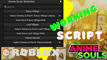 Anime Souls Simulator Script New | Auto Farm And Auto Quest