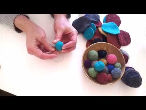 Upcycled Felted Wool Sweater Balls