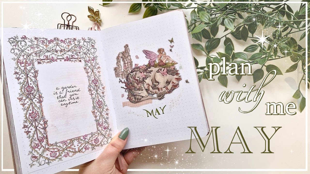May 2025 | PLAN WITH ME | Dragons and Fairies Theme 🐉🧚 Bullet Journal Setup